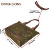 image:imageWise Owl Accessories Tote Bag for Women Large Work Shoulder Handbag in Waxed Canvas amp Leather for Office Teacher amp NurseGreen