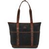 image:imageWise Owl Accessories Tote Bag for Women Large Work Shoulder Handbag in Waxed Canvas amp Leather for Office Teacher amp NurseBlack
