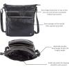image:imageGenuine Leather Crossbody Bags for Women Handmade Sling Shoulder Purse Stylish Travel Handbag with Full Adjustable StrapBlack Nappa