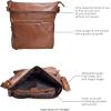 image:imageGenuine Leather Crossbody Bags for Women Handmade Sling Shoulder Purse Stylish Travel Handbag with Full Adjustable StrapBrown Washed Vintage
