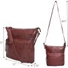 image:imageGenuine Leather Crossbody Bags for Women Handmade Sling Shoulder Purse Stylish Travel Handbag with Full Adjustable StrapBurgundy Washed Vintage