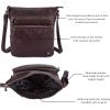 image:imageGenuine Leather Crossbody Bags for Women Handmade Sling Shoulder Purse Stylish Travel Handbag with Full Adjustable StrapCoffee Multiwax