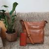 image:imageGenuine Leather Crossbody Bags for Women Handmade Sling Shoulder Purse Stylish Travel Handbag with Full Adjustable StrapCognac Washed Vintage