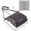 image:imageGenuine Leather Crossbody Bags for Women Handmade Sling Shoulder Purse Stylish Travel Handbag with Full Adjustable StrapGrey Washed Vintage