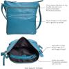 image:imageGenuine Leather Crossbody Bags for Women Handmade Sling Shoulder Purse Stylish Travel Handbag with Full Adjustable StrapTurquoise Green Nappa