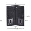 image:imageLong Wallet for Men Women Real Leather Bifold RFID Stylish Slim Handmade 2 ID Window Credit Card Holder in Gift BoxBlack