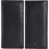 image:imageLong Wallet for Men Women Real Leather Bifold RFID Stylish Slim Handmade 2 ID Window Credit Card Holder in Gift BoxBlack
