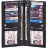 image:imageLong Wallet for Men Women Real Leather Bifold RFID Stylish Slim Handmade 2 ID Window Credit Card Holder in Gift BoxBlack