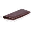 image:imageLong Wallet for Men Women Real Leather Bifold RFID Stylish Slim Handmade 2 ID Window Credit Card Holder in Gift BoxCoffee