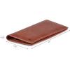 image:imageLong Wallet for Men Women Real Leather Bifold RFID Stylish Slim Handmade 2 ID Window Credit Card Holder in Gift BoxCognac