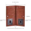 image:imageLong Wallet for Men Women Real Leather Bifold RFID Stylish Slim Handmade 2 ID Window Credit Card Holder in Gift BoxCognac