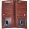 image:imageLong Wallet for Men Women Real Leather Bifold RFID Stylish Slim Handmade 2 ID Window Credit Card Holder in Gift BoxCognac