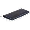 image:imageLong Wallet for Men Women Real Leather Bifold RFID Stylish Slim Handmade 2 ID Window Credit Card Holder in Gift BoxNavy