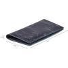 image:imageLong Wallet for Men Women Real Leather Bifold RFID Stylish Slim Handmade 2 ID Window Credit Card Holder in Gift BoxNavy