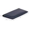 image:imageLong Wallet for Men Women Real Leather Bifold RFID Stylish Slim Handmade 2 ID Window Credit Card Holder in Gift BoxNavy