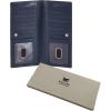 image:imageLong Wallet for Men Women Real Leather Bifold RFID Stylish Slim Handmade 2 ID Window Credit Card Holder in Gift BoxNavy