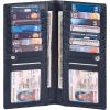 image:imageLong Wallet for Men Women Real Leather Bifold RFID Stylish Slim Handmade 2 ID Window Credit Card Holder in Gift BoxNavy