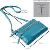 image:imageSmall Crossbody Bags for Women Leather Sling Purse with Adjustable Strap Multi Pocket Cross Over for Travel amp Gift  Real Leather Purse Crossover TrendyTurquoise Green Nappa