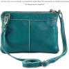 image:imageSmall Crossbody Bags for Women Leather Sling Purse with Adjustable Strap Multi Pocket Cross Over for Travel amp Gift  Real Leather Purse Crossover TrendyEmerald Green Nappa