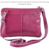 image:imageSmall Crossbody Bags for Women Leather Sling Purse with Adjustable Strap Multi Pocket Cross Over for Travel amp Gift  Real Leather Purse Crossover TrendyFuchsia Pink Nappa