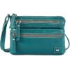 image:imageSmall Crossbody Bags for Women Leather Sling Purse with Adjustable Strap Multi Pocket Cross Over for Travel amp Gift  Real Leather Purse Crossover TrendyEmerald Green Nappa