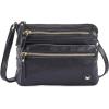 image:imageSmall Crossbody Bags for Women Leather Sling Purse with Adjustable Strap Multi Pocket Cross Over for Travel amp Gift  Real Leather Purse Crossover TrendyBlack Nappa