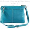 image:imageSmall Crossbody Bags for Women Leather Sling Purse with Adjustable Strap Multi Pocket Cross Over for Travel amp Gift  Real Leather Purse Crossover TrendyTurquoise Green Nappa