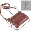 image:imageSmall Crossbody Bags for Women Leather Sling Purse with Adjustable Strap Multi Pocket Cross Over for Travel amp Gift  Real Leather Purse Crossover TrendyTan Nappa