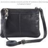 image:imageSmall Crossbody Bags for Women Leather Sling Purse with Adjustable Strap Multi Pocket Cross Over for Travel amp Gift  Real Leather Purse Crossover TrendyBlack Nappa