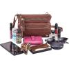 image:imageSmall Crossbody Bags for Women Leather Sling Purse with Adjustable Strap Multi Pocket Cross Over for Travel amp Gift  Real Leather Purse Crossover TrendyTan Nappa