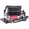 image:imageSmall Crossbody Bags for Women Leather Sling Purse with Adjustable Strap Multi Pocket Cross Over for Travel amp Gift  Real Leather Purse Crossover TrendyBlack Nappa