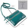 image:imageSmall Crossbody Bags for Women Leather Sling Purse with Adjustable Strap Multi Pocket Cross Over for Travel amp Gift  Real Leather Purse Crossover TrendyEmerald Green Nappa