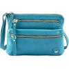 image:imageSmall Crossbody Bags for Women Leather Sling Purse with Adjustable Strap Multi Pocket Cross Over for Travel amp Gift  Real Leather Purse Crossover TrendyTurquoise Green Nappa