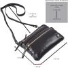 image:imageSmall Crossbody Bags for Women Leather Sling Purse with Adjustable Strap Multi Pocket Cross Over for Travel amp Gift  Real Leather Purse Crossover TrendyBlack Nappa