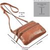 image:imageSmall Crossbody Bags for Women Leather Sling Purse with Adjustable Strap Multi Pocket Cross Over for Travel amp Gift  Real Leather Purse Crossover TrendyCognac Washed Vintage