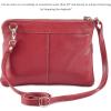 image:imageSmall Crossbody Bags for Women Leather Sling Purse with Adjustable Strap Multi Pocket Cross Over for Travel amp Gift  Real Leather Purse Crossover TrendyRed Nappa