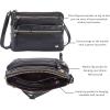 image:imageSmall Crossbody Bags for Women Leather Sling Purse with Adjustable Strap Multi Pocket Cross Over for Travel amp Gift  Real Leather Purse Crossover TrendyBlack Nappa