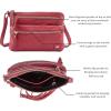 image:imageSmall Crossbody Bags for Women Leather Sling Purse with Adjustable Strap Multi Pocket Cross Over for Travel amp Gift  Real Leather Purse Crossover TrendyRed Nappa