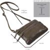 image:imageSmall Crossbody Bags for Women Leather Sling Purse with Adjustable Strap Multi Pocket Cross Over for Travel amp Gift  Real Leather Purse Crossover TrendyOlive Green Washed Vintage