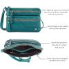 image:imageSmall Crossbody Bags for Women Leather Sling Purse with Adjustable Strap Multi Pocket Cross Over for Travel amp Gift  Real Leather Purse Crossover TrendyEmerald Green Nappa