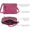 image:imageSmall Crossbody Bags for Women Leather Sling Purse with Adjustable Strap Multi Pocket Cross Over for Travel amp Gift  Real Leather Purse Crossover TrendyFuchsia Pink Nappa