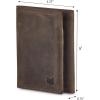image:imageTrifold Wallets for Men Real Leather Slim Front Pocket RFID Blocking Travel with ID Window in Gift Box