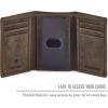 image:imageTrifold Wallets for Men Real Leather Slim Front Pocket RFID Blocking Travel with ID Window in Gift Box