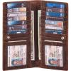 image:imageLong Wallet for Men Women Real Leather Bifold RFID Stylish Slim Handmade 2 ID Window Credit Card Holder in Gift BoxCognac