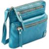 image:imageSmall Crossbody Bags for Women Leather Sling Purse with Adjustable Strap Multi Pocket Cross Over for Travel amp Gift  Real Leather Purse Crossover TrendyTurquoise Green Nappa