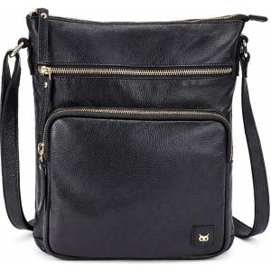 image:imageGenuine Leather Crossbody Bags for Women Handmade Sling Shoulder Purse Stylish Travel Handbag with Full Adjustable StrapBlack Nappa