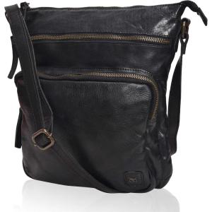 image:imageGenuine Leather Crossbody Bags for Women Handmade Sling Shoulder Purse Stylish Travel Handbag with Full Adjustable StrapBlack Washed Vintage