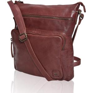 image:imageGenuine Leather Crossbody Bags for Women Handmade Sling Shoulder Purse Stylish Travel Handbag with Full Adjustable StrapBurgundy Washed Vintage
