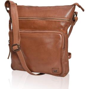 image:imageGenuine Leather Crossbody Bags for Women Handmade Sling Shoulder Purse Stylish Travel Handbag with Full Adjustable StrapCognac Washed Vintage