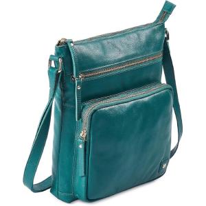 image:imageGenuine Leather Crossbody Bags for Women Handmade Sling Shoulder Purse Stylish Travel Handbag with Full Adjustable StrapEmerald Green Nappa
